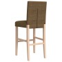 Taburetes altos 2 uds madera maciza de caucho y tela de , Taburetes de cocina - Ref: Foro24-4006195, Precio: 128,99 €, Descue...