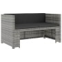 Set de muebles de jardín 5 pzas y cojines ratán sintético gris de vidaXL, Conjuntos de jardín - Ref: Foro24-48134, Precio: 27...