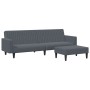 Zweiteilige Sofagarnitur aus dunkelgrauem Samt von , Sofas - Ref: Foro24-3216281, Preis: 303,36 €, Rabatt: %