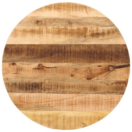 Tablero de mesa redondo madera maciza mango rugosa Ø 70x3,8 cm