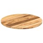 Runde Tischplatte aus massivem rauem Mangoholz Ø 70x3,8 cm von , Tischplatten - Ref: Foro24-370011, Preis: 110,99 €, Rabatt: %