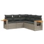 Gartensofa-Set mit Kissen, 5-teilig, graues synthetisches Rattan von , Gartensets - Ref: Foro24-3226802, Preis: 366,11 €, Rab...