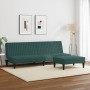 Zweiteilige Sofagarnitur aus dunkelgrünem Samt von , Sofas - Ref: Foro24-3216276, Preis: 270,39 €, Rabatt: %