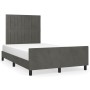 Dark gray velvet bed frame with headboard 120x190 cm by , Beds and slatted bases - Ref: Foro24-3270591, Price: 169,05 €, Disc...