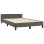 Estructura cama con cabecero terciopelo gris oscuro 120x190 cm