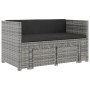 Set de muebles de jardín 5 pzas y cojines ratán sintético gris de vidaXL, Conjuntos de jardín - Ref: Foro24-48134, Precio: 27...