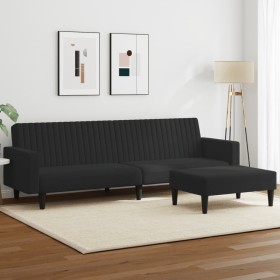 Black velvet 2-piece sofa set by , Sofas - Ref: Foro24-3216283, Price: 310,59 €, Discount: %