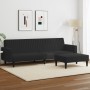 Black velvet 2-piece sofa set by , Sofas - Ref: Foro24-3216283, Price: 308,99 €, Discount: %