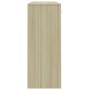 Aparador madera contrachapada blanco roble Sonoma 110x30x75 cm