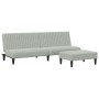 Light gray velvet 2-piece sofa set by , Sofas - Ref: Foro24-3216274, Price: 276,99 €, Discount: %