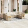 9-piece garden sofa set with beige synthetic rattan cushions by , Garden sets - Ref: Foro24-3227115, Price: 754,29 €, Discoun...