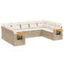 9-teiliges Gartensofa-Set mit beigen synthetischen Rattankissen von , Gartensets - Ref: Foro24-3227115, Preis: 754,29 €, Raba...