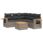 6-piece garden furniture set and gray synthetic rattan cushions by , Garden sets - Ref: Foro24-3226809, Price: 409,36 €, Disc...