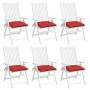 Cushions for pallets 6 units red Oxford fabric 50x50x7 cm by , Cushions for chairs and sofas - Ref: Foro24-361527, Price: 56,...