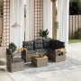 6-piece garden furniture set and gray synthetic rattan cushions by , Garden sets - Ref: Foro24-3226823, Price: 402,63 €, Disc...