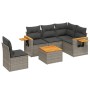 6-piece garden furniture set and gray synthetic rattan cushions by , Garden sets - Ref: Foro24-3226823, Price: 402,63 €, Disc...