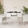 Garden table glass surface PE rattan white 80x80x75 cm by , Garden tables - Ref: Foro24-368132, Price: 79,99 €, Discount: %