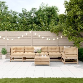 Gartenmöbel-Set 7-teilig und Kissen aus massivem Kiefernholz von , Gartensets - Ref: Foro24-3250868, Preis: 689,74 €, Rabatt: %