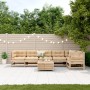 Garden furniture set 7 pieces and cushions solid pine wood by , Garden sets - Ref: Foro24-3250868, Price: 686,99 €, Discount: %