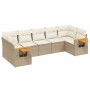 7-teiliges Gartensofa-Set und beige synthetische Rattankissen von , Gartensets - Ref: Foro24-3227108, Preis: 666,38 €, Rabatt: %