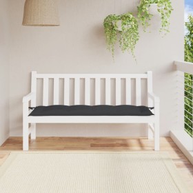 Cojín de banco de jardín tela Oxford negro 150x50x7 cm de , Cojines para sillas y sofás - Ref: Foro24-361609, Precio: 38,08 €...