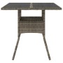 Garden table glass surface PE rattan gray 80x80x75 cm by , Garden tables - Ref: Foro24-365522, Price: 87,99 €, Discount: %