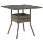 Garden table glass surface PE rattan gray 80x80x75 cm by , Garden tables - Ref: Foro24-365522, Price: 87,99 €, Discount: %