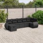 7-teiliges Garten-Essset und schwarze Kissen aus synthetischem Rattan von , Gartensets - Ref: Foro24-3264121, Preis: 469,24 €...