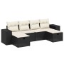 6-teiliges Gartensofa-Set und schwarze synthetische Rattankissen von , Gartensets - Ref: Foro24-3264472, Preis: 379,99 €, Rab...