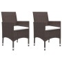 3-piece garden dining set with brown cushions by , Garden sets - Ref: Foro24-3095861, Price: 246,99 €, Discount: %