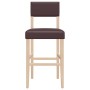 High stools 2 pcs solid rubber wood and synthetic leather by , Kitchen stools - Ref: Foro24-4006197, Price: 129,99 €, Discoun...