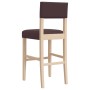 High stools 2 pcs solid rubber wood and synthetic leather by , Kitchen stools - Ref: Foro24-4006197, Price: 129,99 €, Discoun...