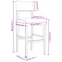 Hohe Hocker, 2 Stück, aus massivem Gummiholz und Kunstleder von , Küchenhocker - Ref: Foro24-4006197, Preis: 129,99 €, Rabatt: %