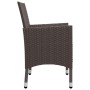 Garden dining set 5 pieces PE rattan brown tempered glass by , Garden sets - Ref: Foro24-3095913, Price: 349,99 €, Discount: %