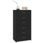 Sideboard with 6 drawers black plywood 50x34x96 cm by vidaXL, Sideboards - Ref: Foro24-800667, Price: 74,97 €, Discount: %