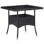 Set de comedor de jardín 5 pzas ratán PE vidrio templado negro de , Conjuntos de jardín - Ref: Foro24-3095911, Precio: 349,52...