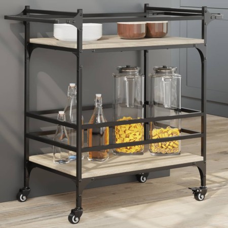 Sonoma oak engineered wood kitchen cart 82x40x78.5 cm by , Kitchen and dining carts - Ref: Foro24-842362, Price: 58,99 €, Dis...