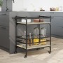 Sonoma oak engineered wood kitchen cart 82x40x78.5 cm by , Kitchen and dining carts - Ref: Foro24-842362, Price: 58,72 €, Dis...