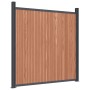 Panel de valla WPC marrón 1045x186 cm