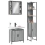 Sonoma gray plywood 3-piece bathroom furniture set by , Bathroom furniture - Ref: Foro24-3214743, Price: 211,62 €, Discount: %