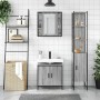 Sonoma gray plywood 3-piece bathroom furniture set by , Bathroom furniture - Ref: Foro24-3214743, Price: 211,62 €, Discount: %