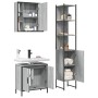 Sonoma gray plywood 3-piece bathroom furniture set by , Bathroom furniture - Ref: Foro24-3214743, Price: 211,62 €, Discount: %