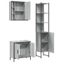 Sonoma gray plywood 3-piece bathroom furniture set by , Bathroom furniture - Ref: Foro24-3214743, Price: 211,62 €, Discount: %