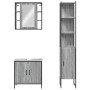 Sonoma gray plywood 3-piece bathroom furniture set by , Bathroom furniture - Ref: Foro24-3214743, Price: 211,62 €, Discount: %