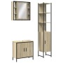 Sonoma oak plywood 3-piece bathroom furniture set by , Bathroom furniture - Ref: Foro24-3214741, Price: 214,99 €, Discount: %