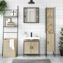 Sonoma oak plywood 3-piece bathroom furniture set by , Bathroom furniture - Ref: Foro24-3214741, Price: 214,99 €, Discount: %