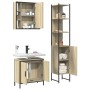 Sonoma oak plywood 3-piece bathroom furniture set by , Bathroom furniture - Ref: Foro24-3214741, Price: 214,99 €, Discount: %