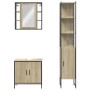 Sonoma oak plywood 3-piece bathroom furniture set by , Bathroom furniture - Ref: Foro24-3214741, Price: 214,99 €, Discount: %