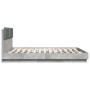 Concrete gray LED lights headboard bed frame 180x200 cm by , Beds and slatted bases - Ref: Foro24-3209992, Price: 211,99 €, D...