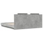 Concrete gray LED lights headboard bed frame 180x200 cm by , Beds and slatted bases - Ref: Foro24-3209992, Price: 211,99 €, D...